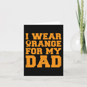 Carte Porter Orange pour papa Leucémie Sensibilisation C