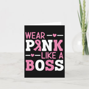 Carte Porter Rose Comme Un Boss Pink Ribbon Cancer Du Se