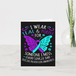 Carte Porter Turquoise Et Violet Joyeux Suicide Sensibil