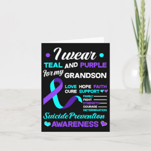 Carte Porter Turquoise Et Violet Pour Mon Petit-Fils Sui