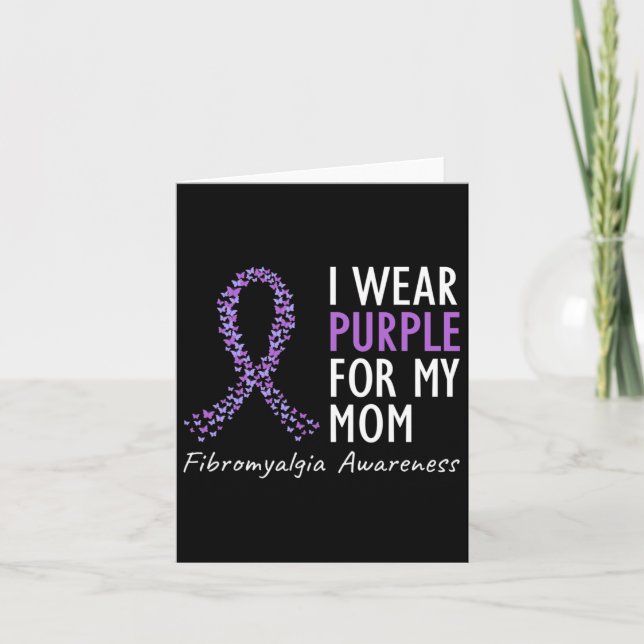 Carte Porter Violet Pour Ma Maman Fibromyalgie Sensibili (Devant)