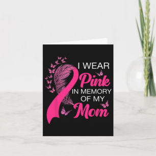 Carte Portez du rose en mémoire de ma mère, sensibilisat