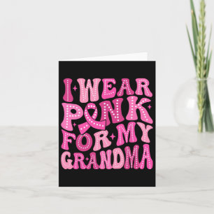Carte Portez du rose pour ma grand-mère, soutien contre