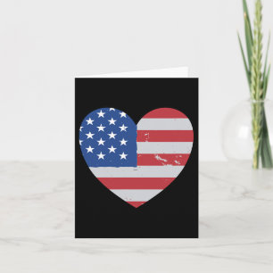Carte Portez Le Drapeau Rouge Vendredi Coeur Américain P