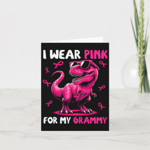 Carte Portez Le Rose Pour Mon Grammy T-rex Dinosaur Boca