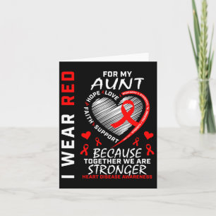 Carte Portez le rouge pour ma tante Maladie cardiaque Se