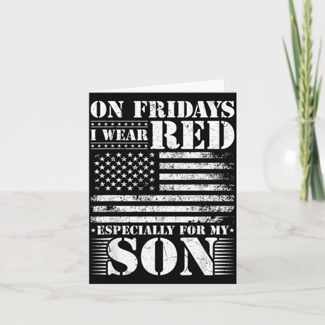 Carte Portez le ROUGE pour votre fils Remember Everyone  (Devant)