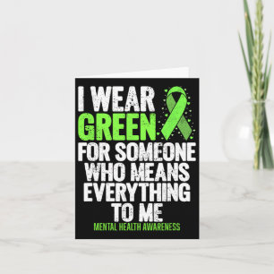 Carte Portez Le Ruban Vert Combattre La Stigma Santé Men