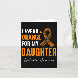 Carte Portez orange pour le cancer de la leucémie de fil