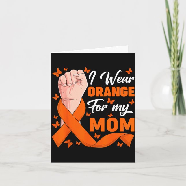 Carte Portez orange pour le mois de sensibilisation à la (Devant)
