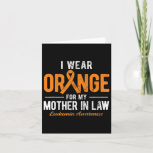 Carte Portez Orange pour ma belle-mère cancer leucémie