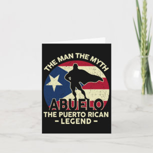 Carte Porto Rico Dad Shirt Abuelo Man Myth Porto Rico