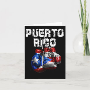 Carte Porto Rico Pride - Gants de boxe Vintages