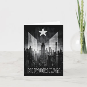 Carte Portoricain de New York hommes femmes drapeau tain