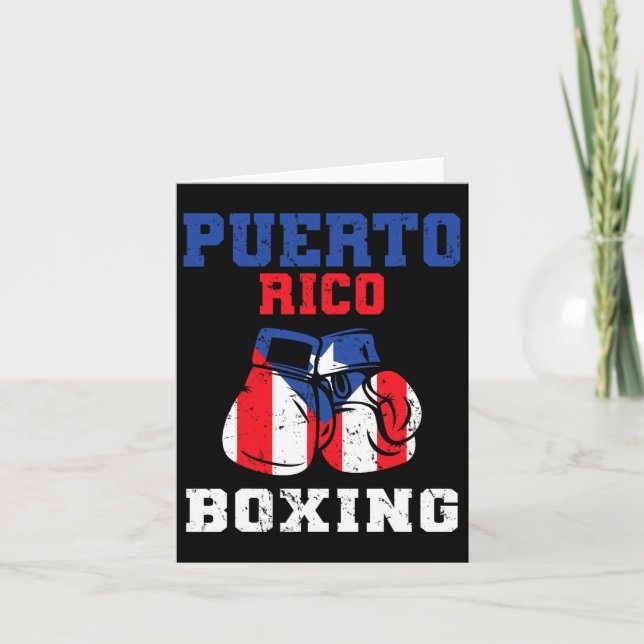 Carte Portoricain Drapeau Boxe Gants Rico Pride Boxe (Devant)