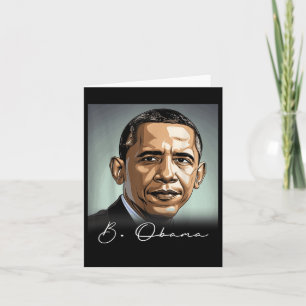 Carte Portrait Barack Obama Président Patriotique