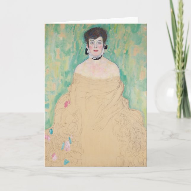 Carte Portrait d'Amalie Zuckerkandl par Gustav Klimt (Devant)
