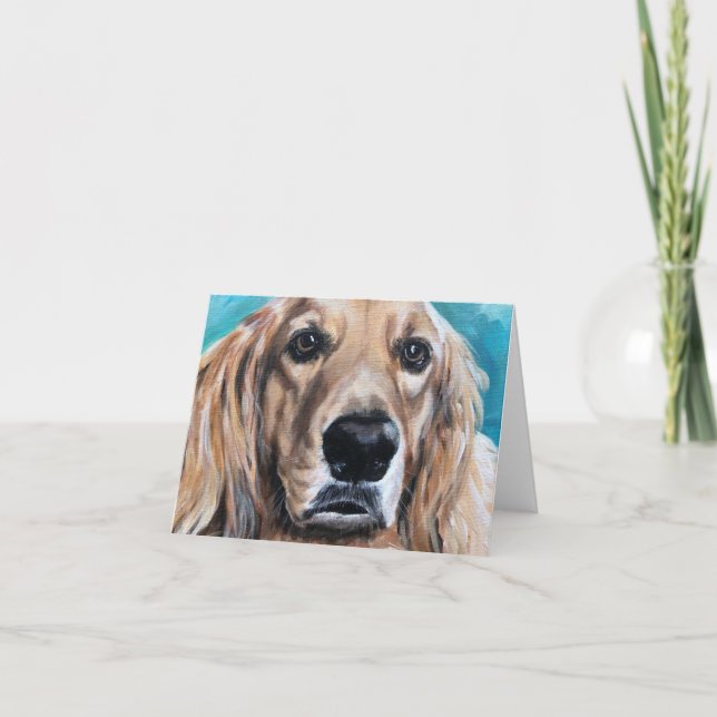 Carte Portrait d'animal familier - golden retriever (Devant)