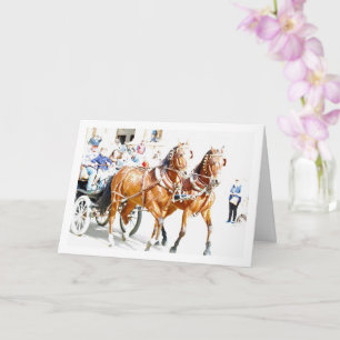 Carte Portrait de calèche à cheval brillant