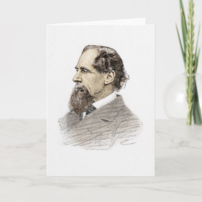Carte Portrait de Charles Dickens (Devant)