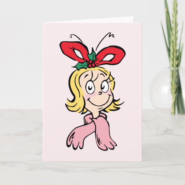 Carte Portrait de Cindy Lou Who douce (Devant)
