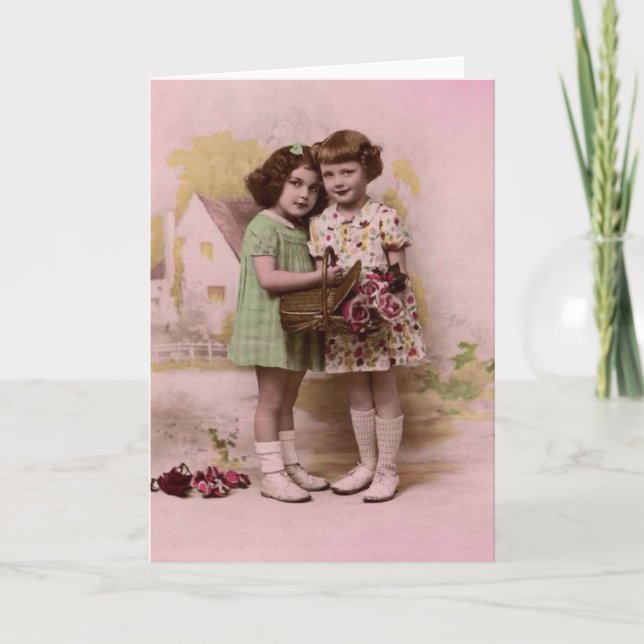 Carte Portrait de Deux Jeunes Filles (Devant)