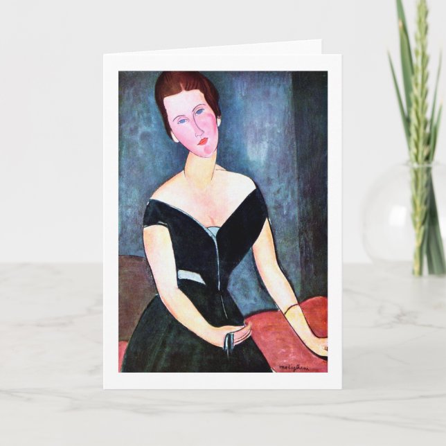 Carte Portrait de femme, Modigliani (Devant)