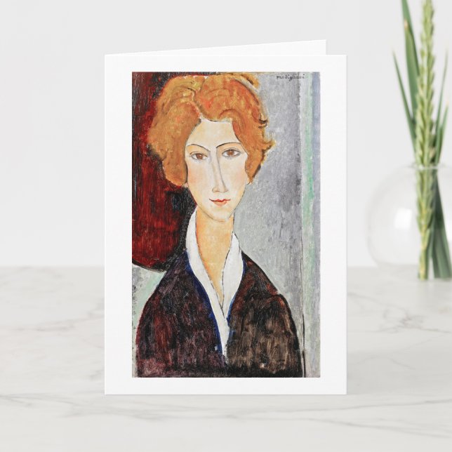 Carte Portrait de femme, Modigliani (Devant)
