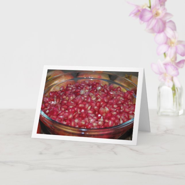 Carte Portrait de fruit de grenade dans un bol (Orchidée)