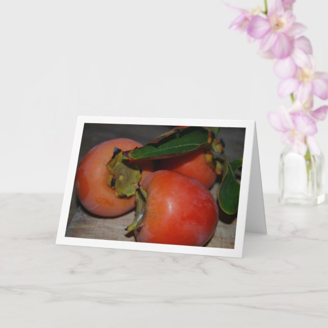 Carte Portrait de fruit de kaki (Orchidée)