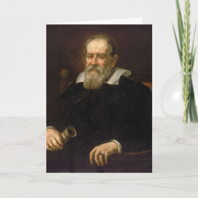 Carte Portrait de Galileo Galilei par Justus Sustermans (Devant)