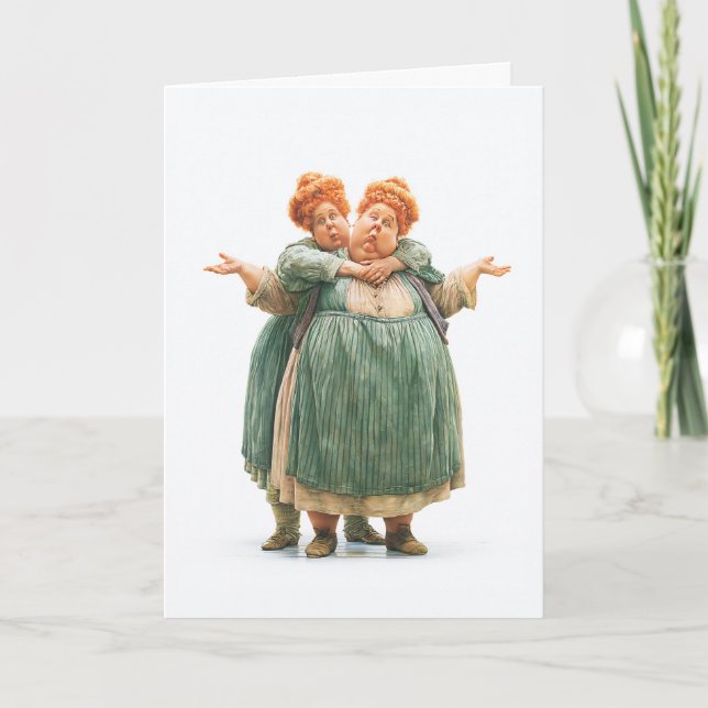 Carte Portrait de jumelles fantaisistes (Devant)