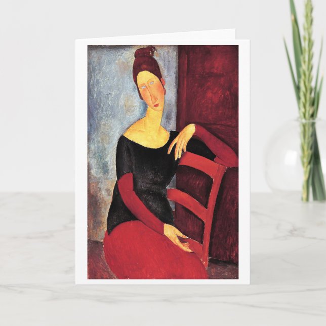 Carte Portrait de la femme de l'artiste, Modigliani (Devant)