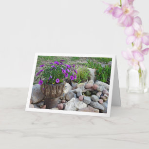 Carte Portrait de marguerites violettes africaines