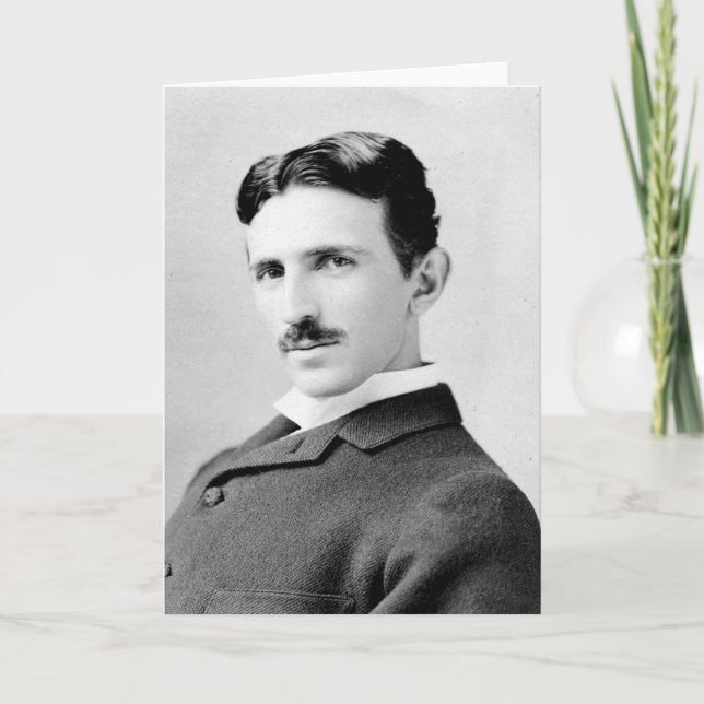 Carte Portrait de Nikola Tesla (Devant)