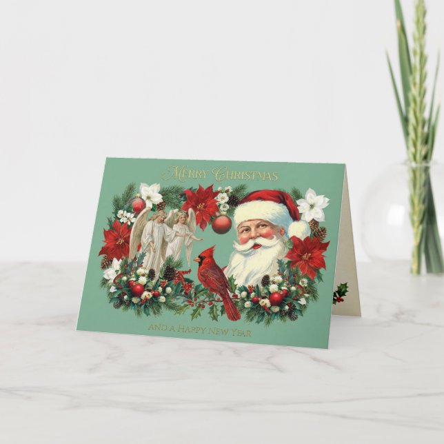 Carte Portrait de Noël victorien (Devant)