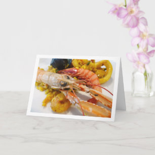 Carte Portrait de Paella de fruits de mer