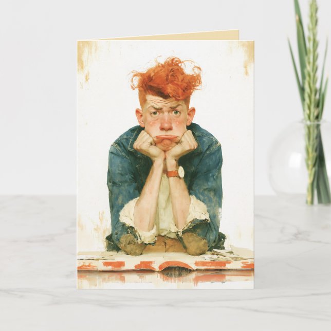 Carte Portrait de rousse mélancolique (Devant)