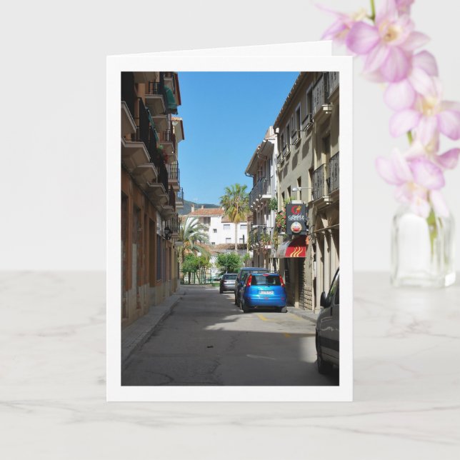Carte Portrait de rue, Chelva Valencia Espagne, Espagnol (Orchidée)