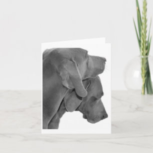 Carte Portrait de Weim - noir et blanc