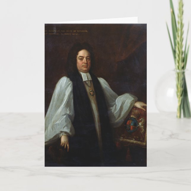 Carte Portrait d'évêque John Robinson c.1711 (Devant)