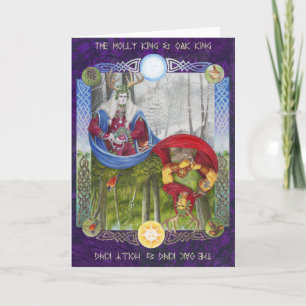 Carte Portrait double du roi de chêne et du roi Holly