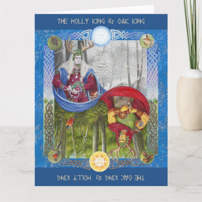 Carte Portrait double du roi de chêne et du roi Holly (Devant)