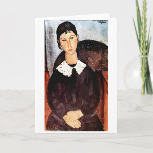 Carte Portrait du col blanc, Modigliani