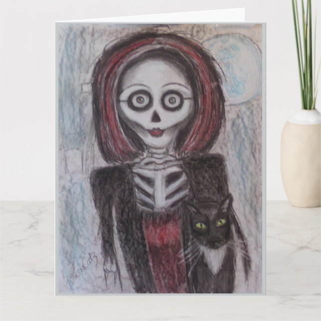 Carte Portrait d'un fantôme, Halloween (Devant)