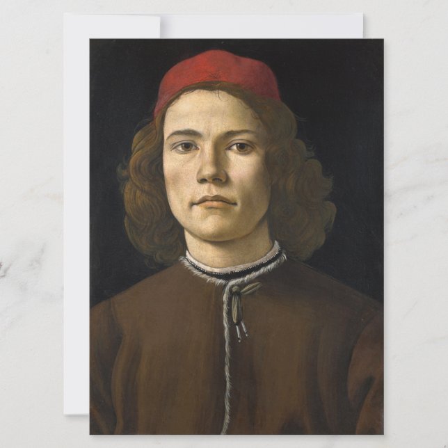 Carte Portrait d'un jeune homme (par Botticelli) (Devant)