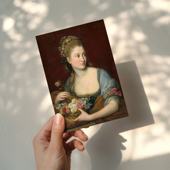 Carte Portrait d'une dame comme Flore | Pompeo Batoni (Créateur téléchargé)