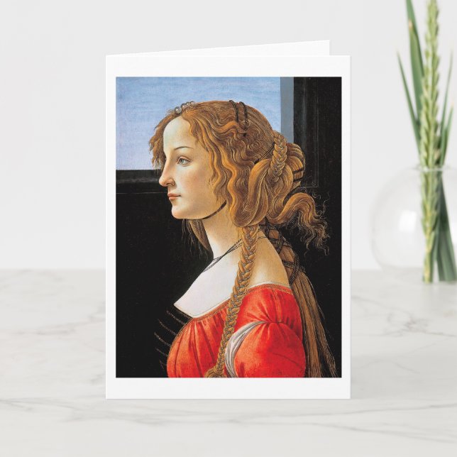 Carte Portrait d'une dame, Sandro Botticelli (Devant)