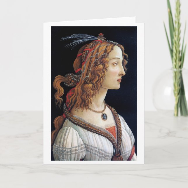 Carte Portrait d'une dame, Sandro Botticelli (Devant)