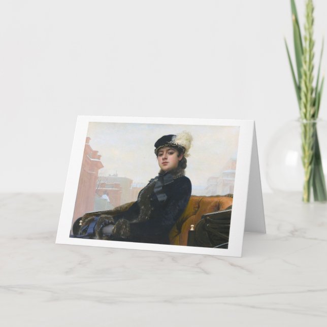 Carte Portrait d'une femme inconnue, Ivan Kramskoi (Devant)